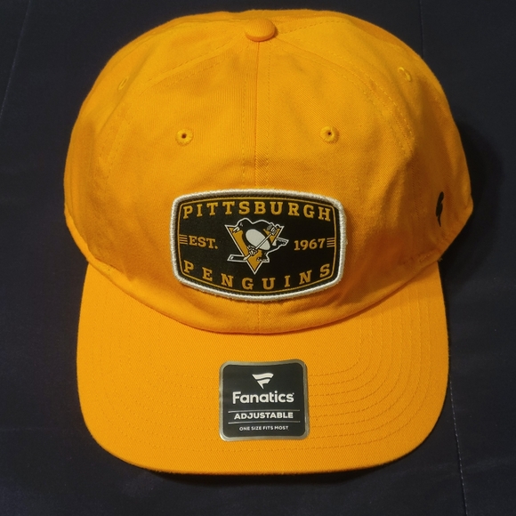 FANATICS PITTSBURGH PENGUINS BUCKLE CLOSURE ADJUSTABLE HAT - Picture 1 of 7